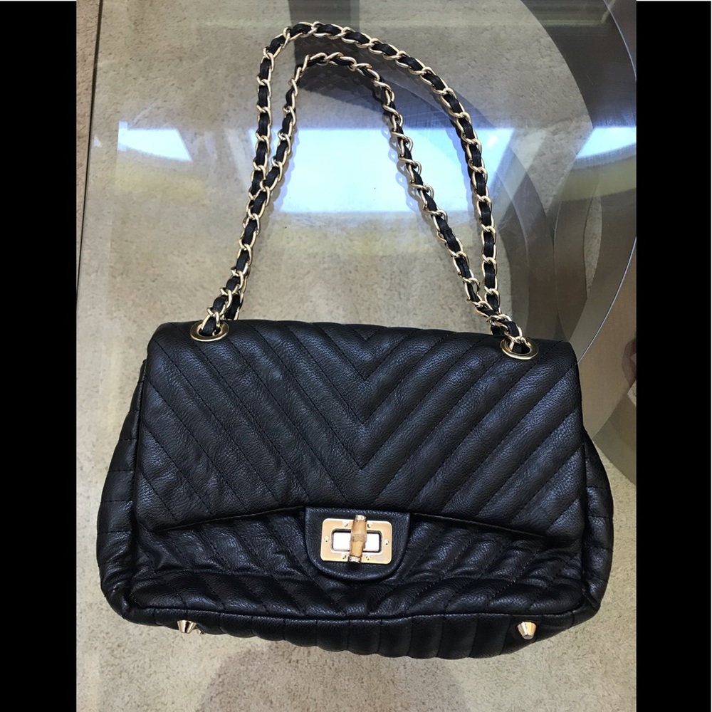AMRITA SINGH Black Quilted Handbag